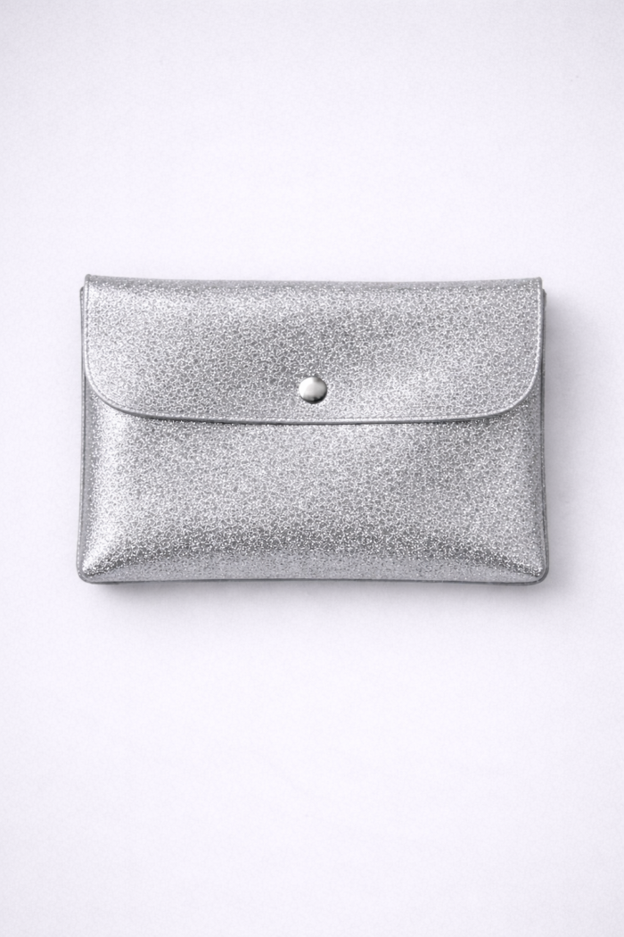 Pochette cuir Glasia Grise 