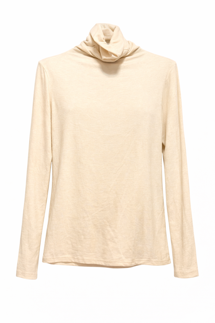 Pull col roulé Maris Beige