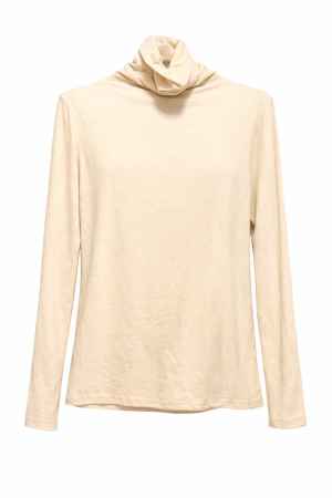 Pull col roulé Maris Beige