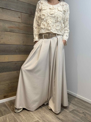 Pantalon Jupe Lilita culotte Beige