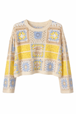 Pull Court Azélie Jaune