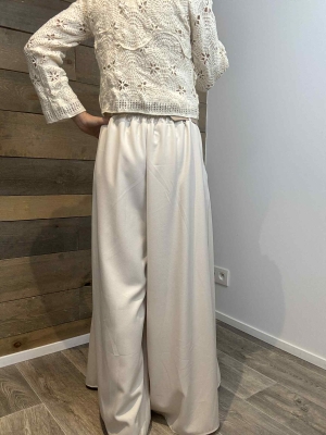 Pantalon Jupe Lilita culotte Beige
