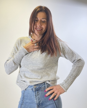 Pull Wenda Gris Clair
