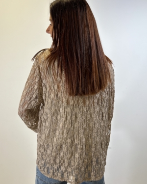 Chemisier Dentelle Faustina Taupe