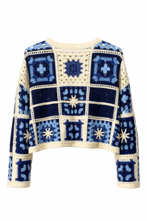 Pull court Azélie Bleu