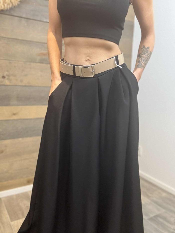 Pantalon Jupe Lilita Culotte Noir