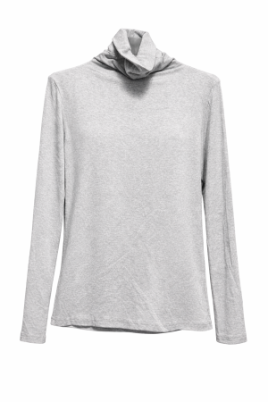 Pull col roulé Maris gris