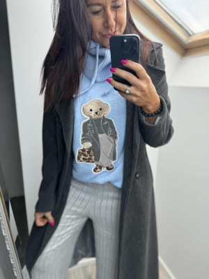 Pull Teddy Bleu Ciel