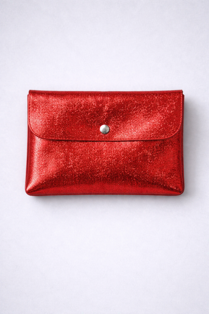 Pochette cuir Glasia Rouge